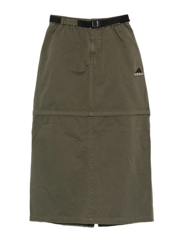 Adidas Originals: Knielange und Midi Röcke - Midirock - Grün
