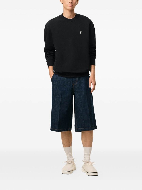 The Best Shops AMI PARIS: Felpe e maglie - Felpa  De Coeur Con Ricamo