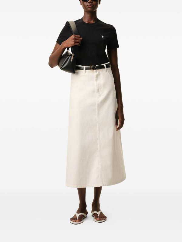 The Best Shops AMI PARIS: t-shirt - T-Shirt  De Coeur Con Ricamo