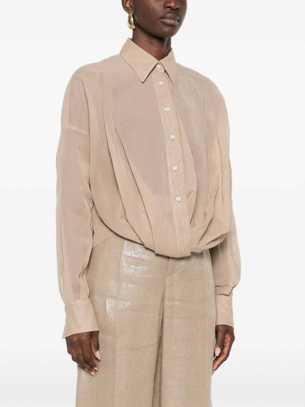 Shirt With Crossover Design Replica 
online: BRUNELLO CUCINELLI