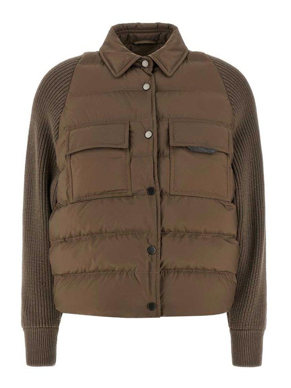 BRUNELLO CUCINELLI: casual jackets - Jacket with ribbed sleeves
