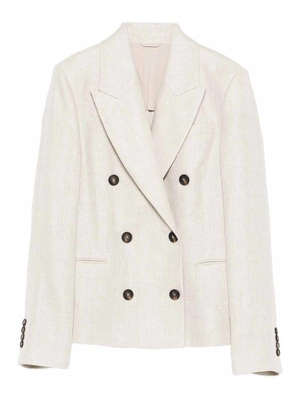 BRUNELLO CUCINELLI: Blazer - Blazer - Beige