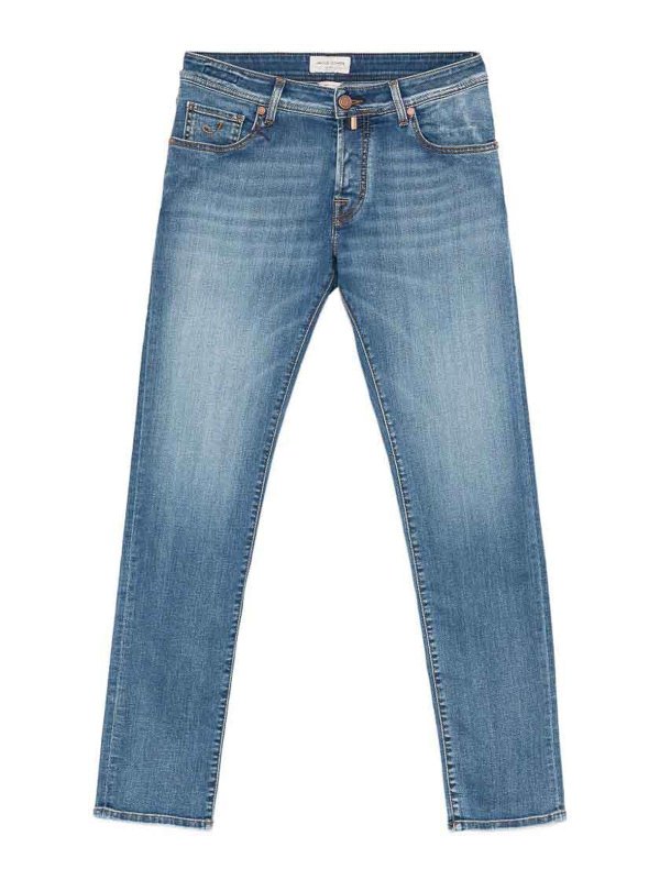 JACOB COHEN: ストレートジーンズ - ストレートジーンズ - ブルー