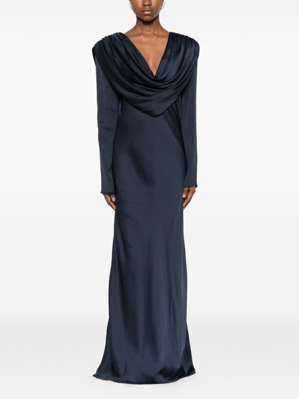 Long dress with shawl neckline Replica 
online: ROTATE Birger Christensen