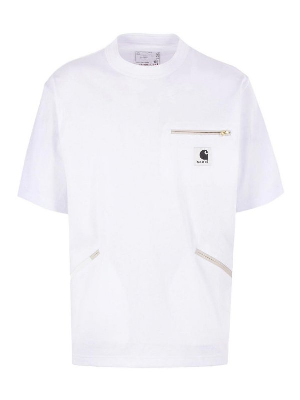 Sacai: T-shirts - T-Shirt - Blanc