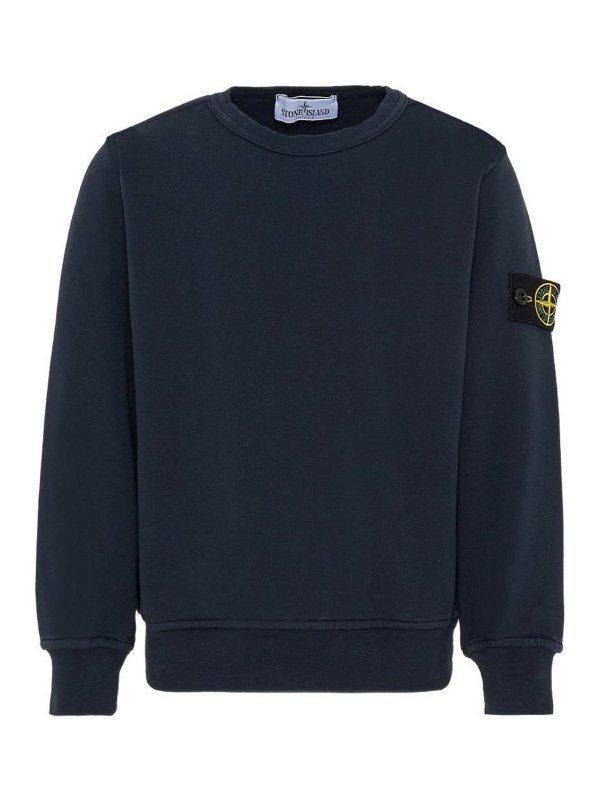 STONE ISLAND: Sweatshirts & Sweaters - Crewneck Sweatshirt With Application