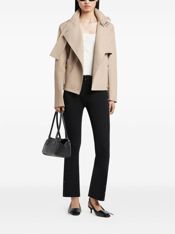 Courreges: trench coats online - Trench Coat With Buckle