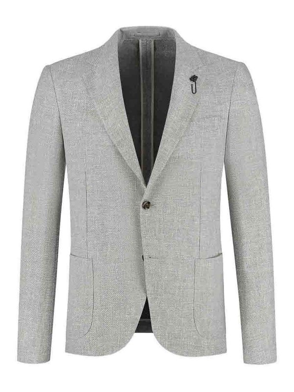LARDINI: Vestes de costume - Blazer - Gris