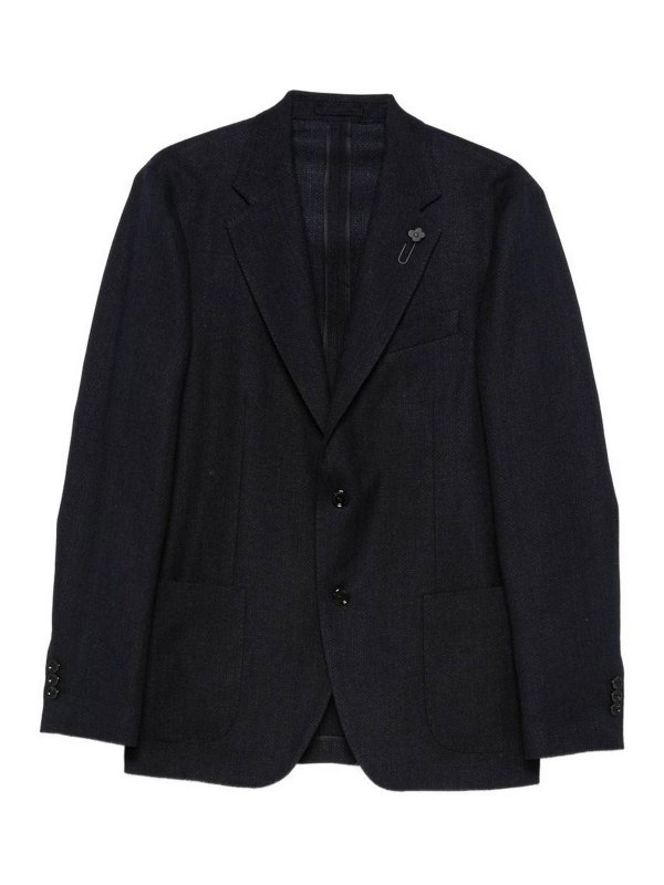 LARDINI: blazers - Blazer With Patch Pockets