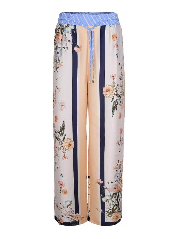 Liu Jo: casual trousers - Palazzo Pants With Floral Pattern