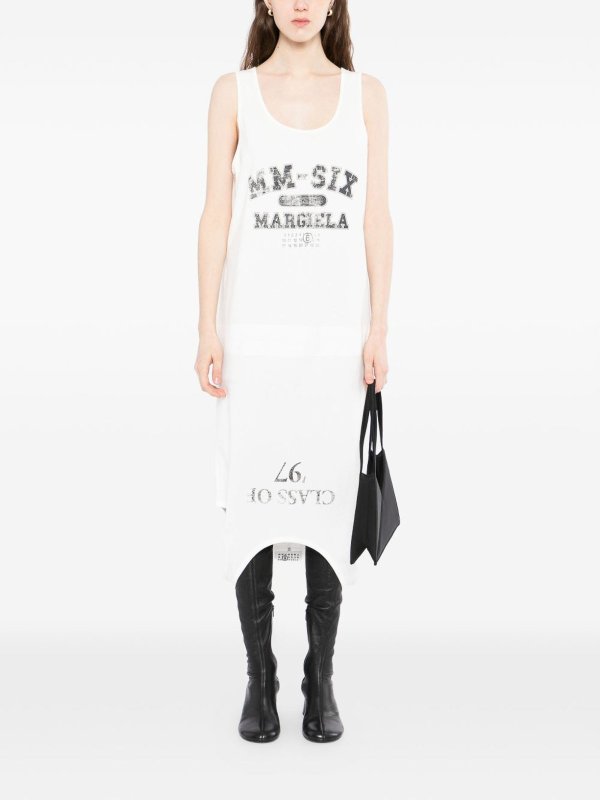 The Best Shops MM6 MAISON MARGIELA: ショートドレス - ショートドレス - 白
