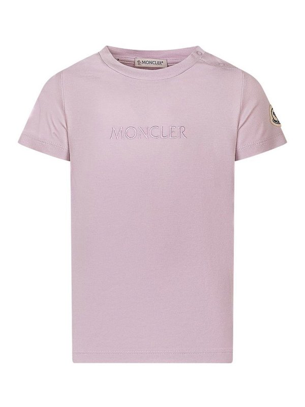 MONCLER JR: t-shirts - T-Shirt With Embroidered Logo
