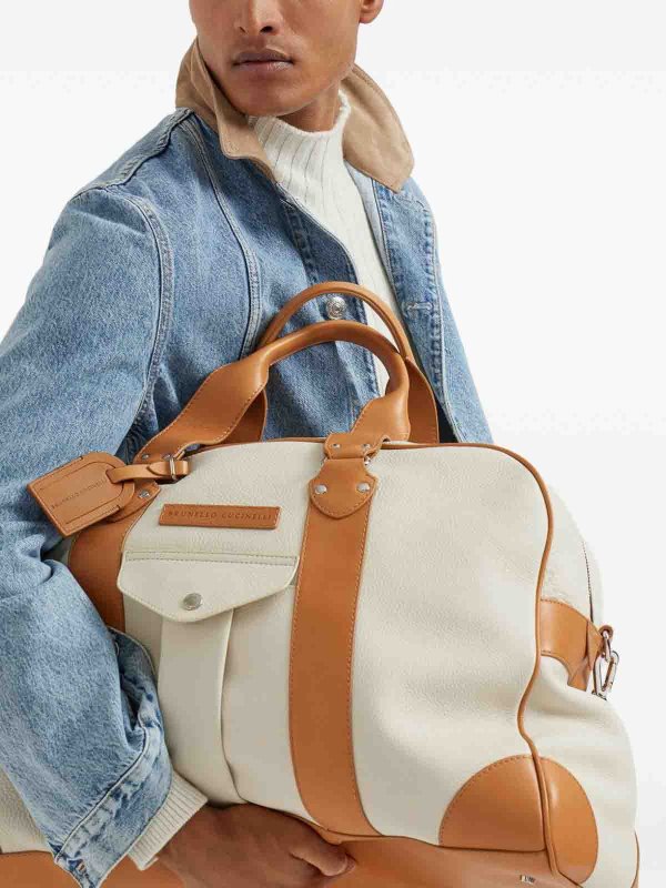 BRUNELLO CUCINELLI: Luggage & Travel bags online - Duffle bag with leather finishes