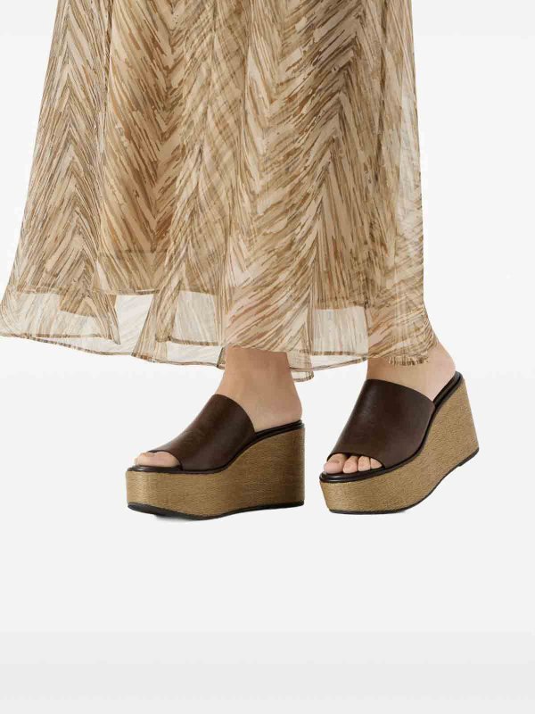 BRUNELLO CUCINELLI: ミュール online - ミュール - ブラウン