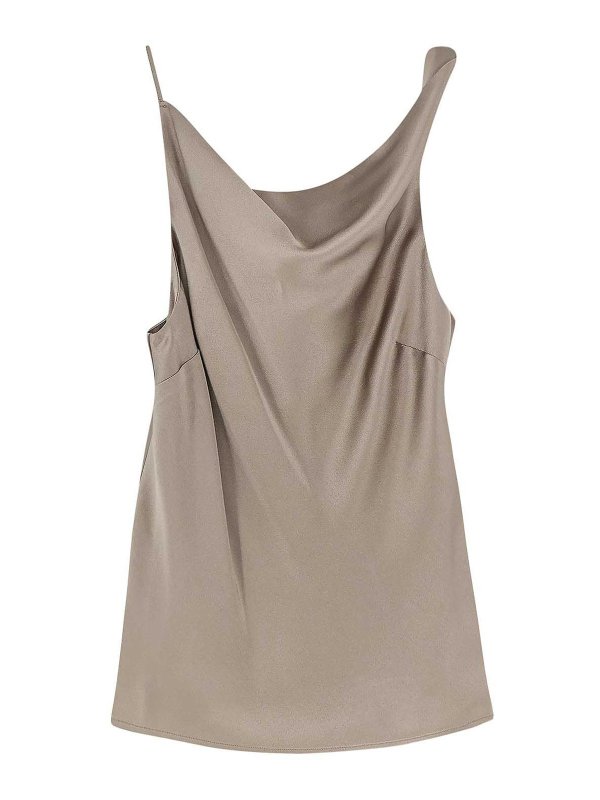 ALYSI: Tops und Tank Tops - Top - Beige