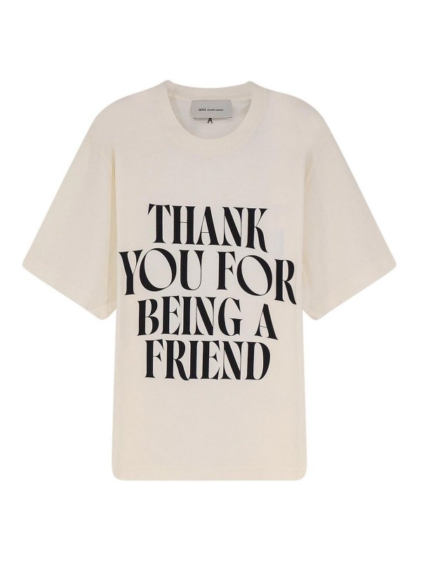 AMI PARIS: T-shirts - T-Shirt - Weiß