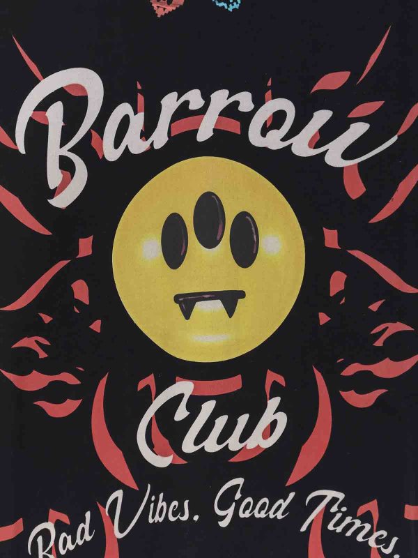 The Best Shops BARROW: t-shirts - Cotton T-Shirt With Multicolor Front Print