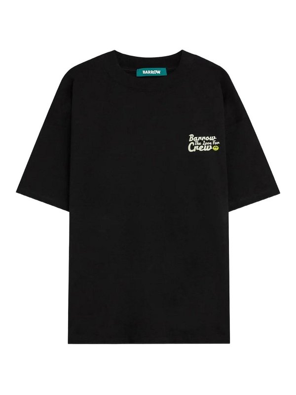 BARROW: t-shirts - Cotton T-Shirt With Front Logo Print