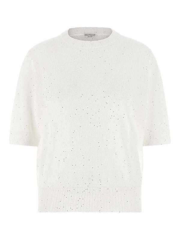 BRUNELLO CUCINELLI: クルーネック - クルーネック - 白