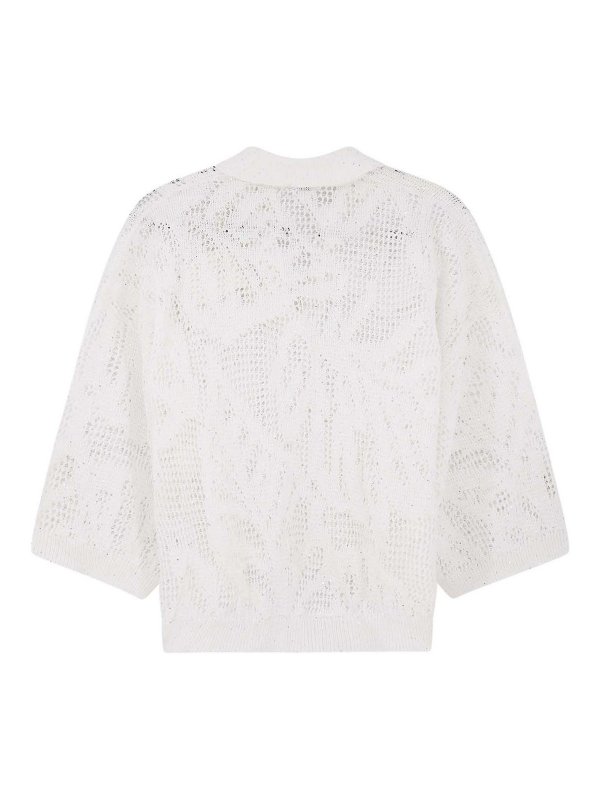 BRUNELLO CUCINELLI: Strickpullover mit Rundhalsausschnitt online - Rundhalspullover - Weiß