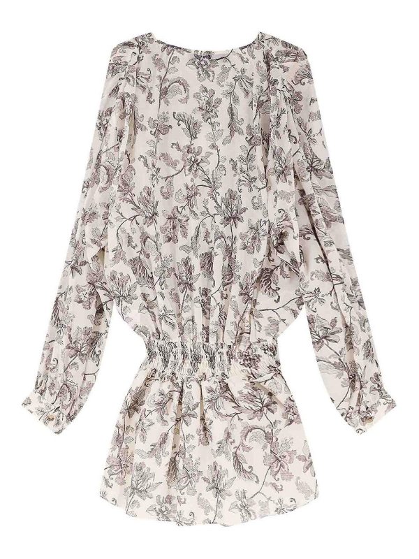 GOLDEN GOOSE: short dresses online - Short cotton dress with floral pattern