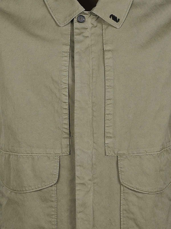 The Best Shops MASSIMO OSTI STUDIO: casual jackets - Cotton Blend Overshirt Jacket
