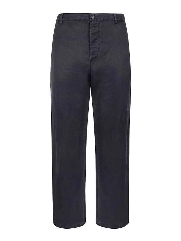 MASSIMO OSTI STUDIO: casual trousers - Silk blend trousers