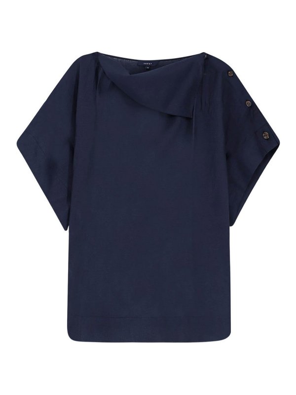 SOEUR: Tops & Tank tops - Issa Top In Linen Blend