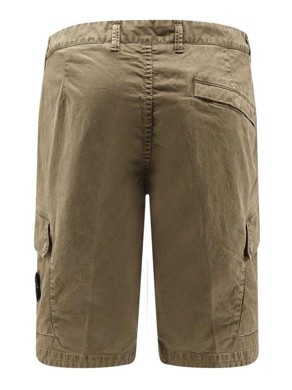 STONE ISLAND: Trousers Shorts online - Bermuda shorts in organic cotton