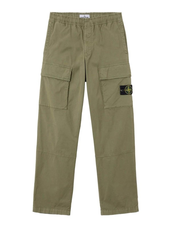 STONE ISLAND: Pantalons casual - Pantalons Décontractés - Vert