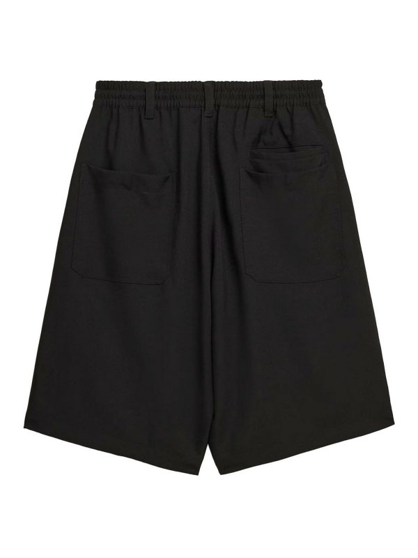Y-3: pantaloni shorts online - Bermuda In Poliestere Riciclato