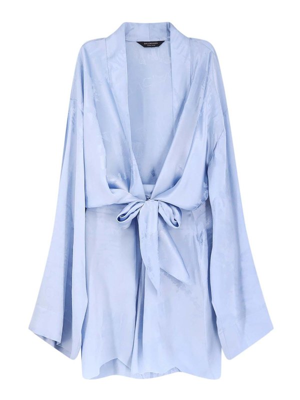 BALENCIAGA: Knielange Kleider - Knielanges Kleid - Blau