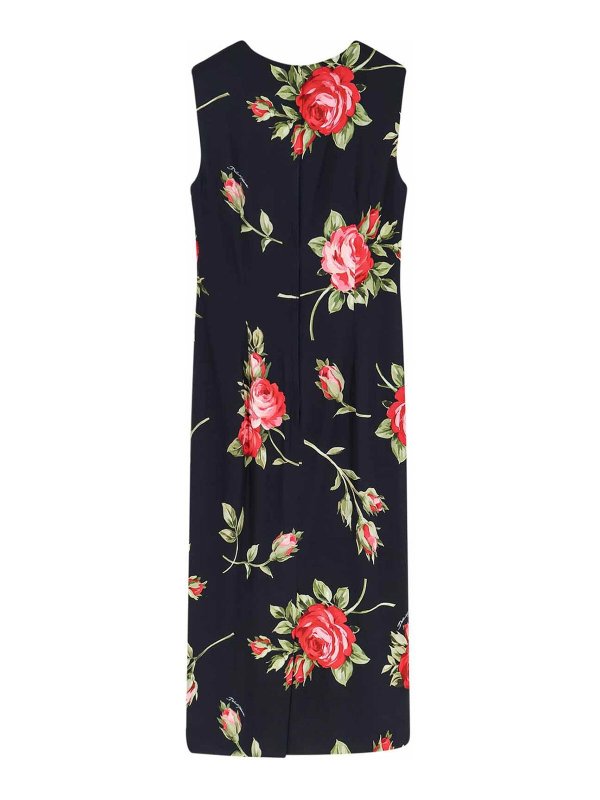 DOLCE & GABBANA: knee length dresses online - Viscose Dress With Iconic Print