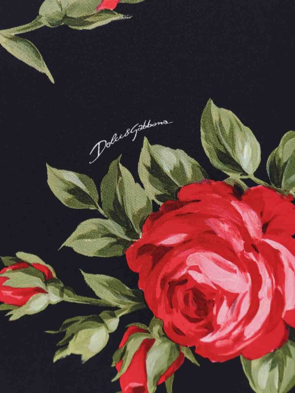 The Best Shops DOLCE & GABBANA: knee length dresses - Viscose Dress With Iconic Print