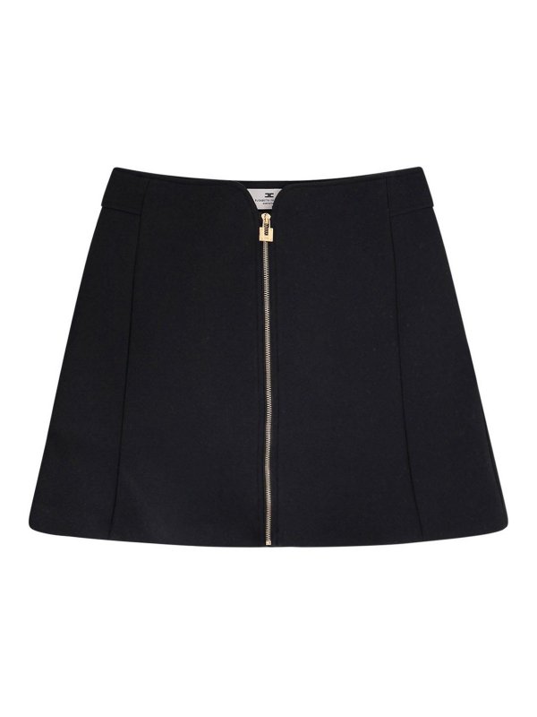 ELISABETTA FRANCHI: ニーレングススカート＆ミディ丈 - 膝丈/ミディスカート - 黒