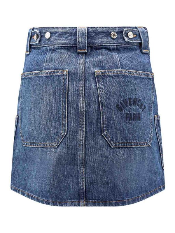 GIVENCHY: ミニスカート online - ミニスカート - ミディアムウォッシュ