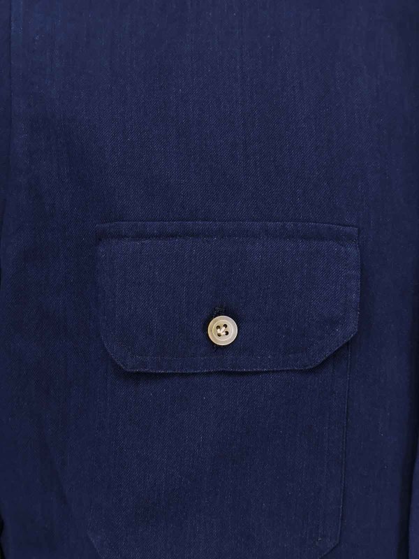 The Best Shops KITON: camicie - Camicia In Cotone Con Profili Impunturati