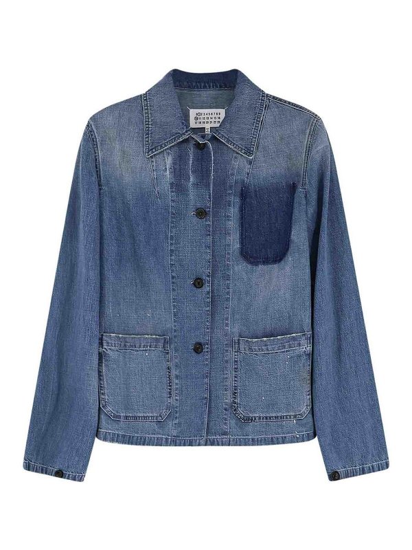 Maison Margiela: shirts - Worn-Out Denim Shirt