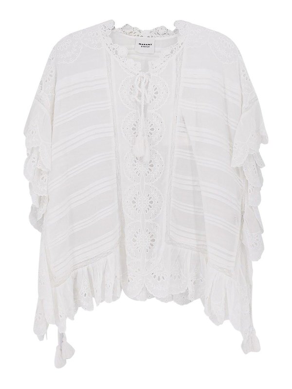 Isabel Marant Etoile: Tops & Tank tops - Top Payton In Cotone Organico