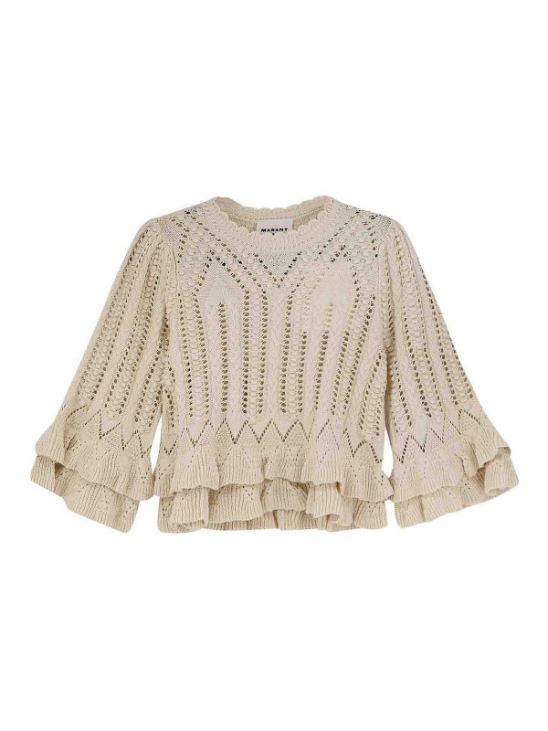 Isabel Marant Etoile: Pull col rond - Pull Col Rond - Beige