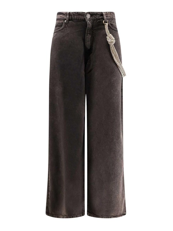 Pinko: straight leg jeans - Lauryn Jeans In Bull Denim