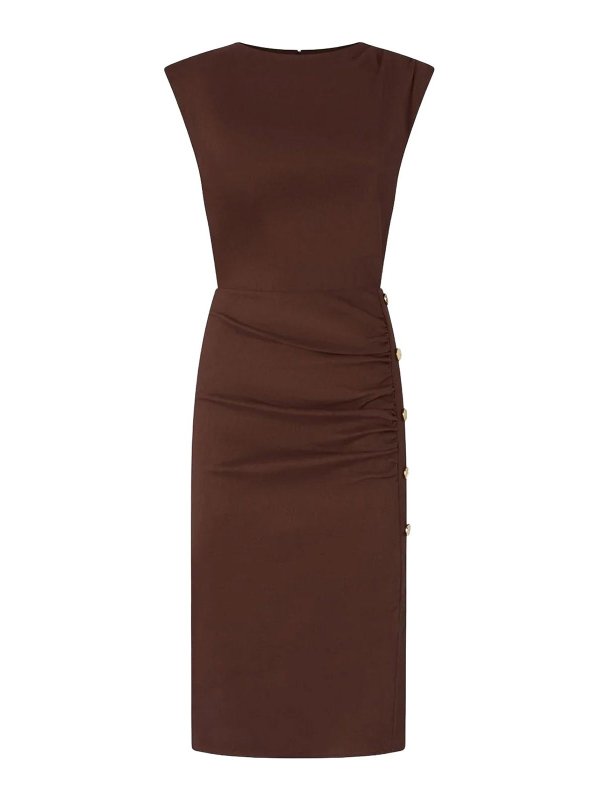 Pinko: ニーレングスドレス - 膝丈ドレス - ブラウン