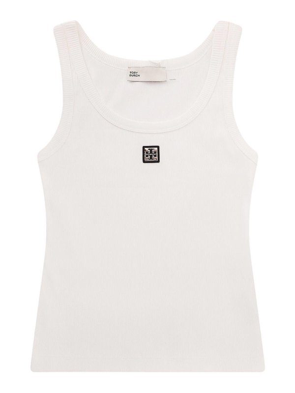 TORY BURCH: Tops & Tank tops - Ribbed Cotton Tank Top