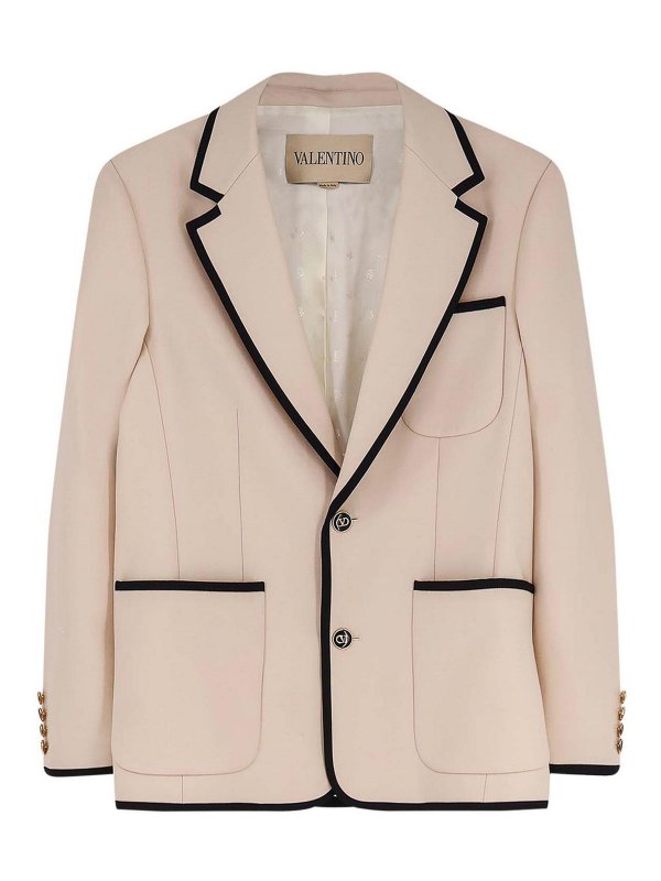 VALENTINO GARAVANI: Vestes de cost.mes
 - Blazer - Crème