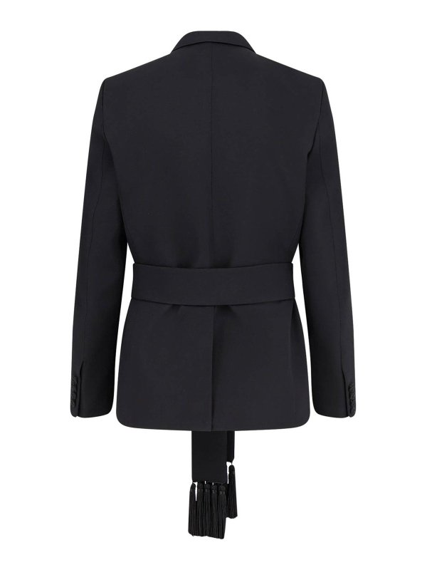 VALENTINO GARAVANI: giacche blazer online - Blazer In Lana Vergine Con Cintura
