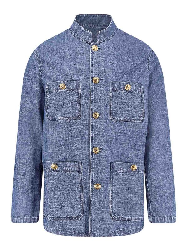 VALENTINO GARAVANI: denim jacket - Giacca Sahariana  In Denim