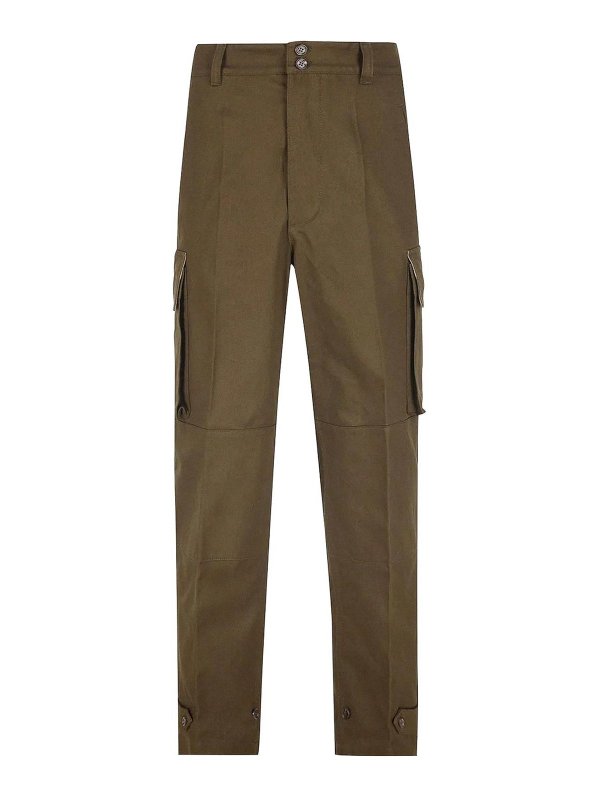 VALENTINO GARAVANI: Pantalones casual - Pantalón Casual - Verde Oscuro