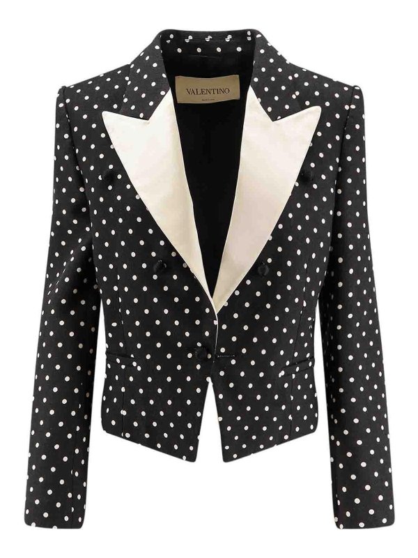 VALENTINO GARAVANI: blazers - Blazer In Viscosa A Pois