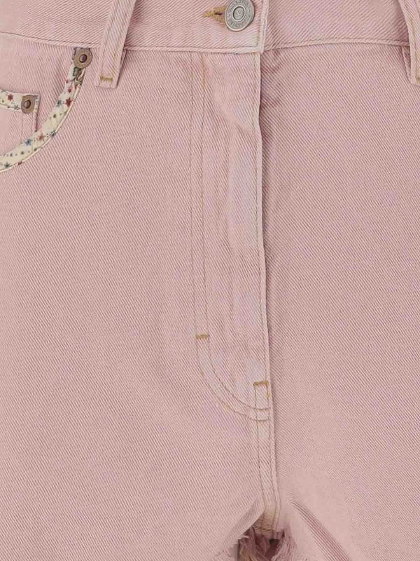 The Best Shops VALENTINO GARAVANI: Trousers Shorts - Denim Shorts With Frayed Profiles