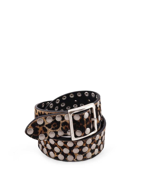 GOLDEN GOOSE: belts online - Leo Leather Belt
